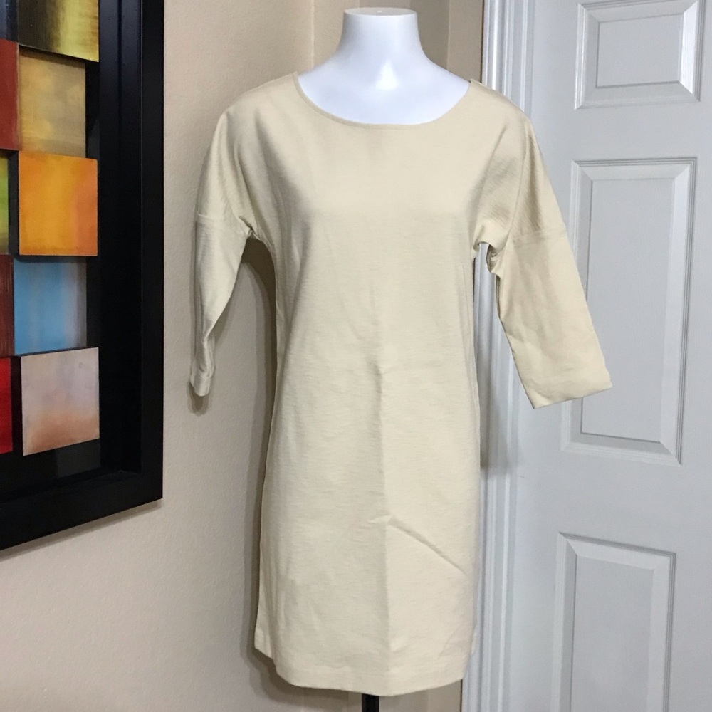 Madewell Sessun Cream Shift Mini Dress